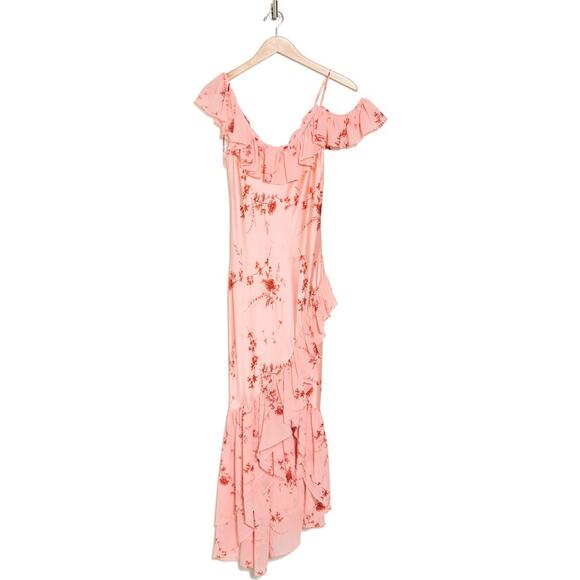 Cinq à Sept Kersti Floral Print Asymmetric‎ Silk Dress Size 14 - Picture 5 of 8